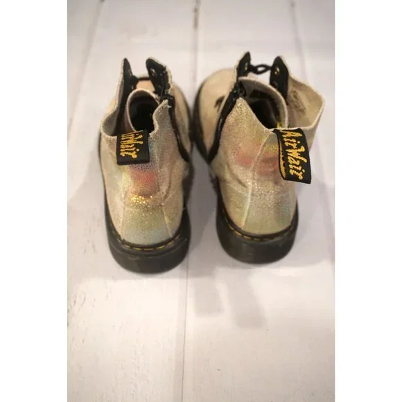 Dr. Martens Girls Holographic Combat Boots – Size 2 - Picture 11 of 11